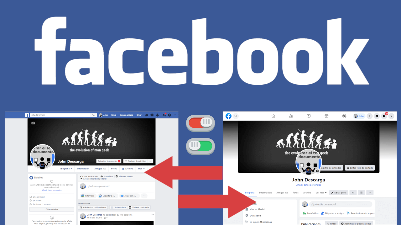 Como activar o desactivar la nueva versión de Facebook.